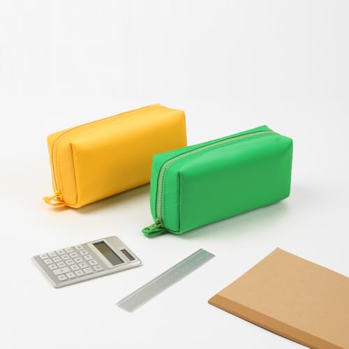 Image of Pencil Case Durable Oxford Pencil Pouch for Pens School Supplies (Grass Green,Oxford)