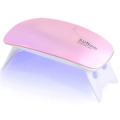 YINGJEE Mini UV lampe für Gelnägel,USB Portable Nageltrockner 6W Nagellampe mit 60/120s Timer Trockner Lampe Nagel Gel Polish Nail Art Maniküre Werkzeuge Cover