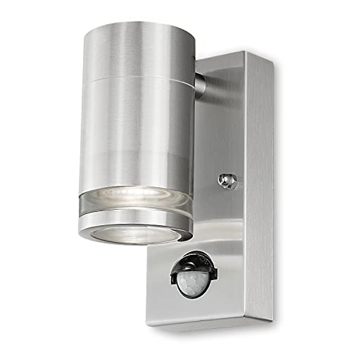 4lite Marinus Outdoor Down Wall Light (Stainless Steel) Rust Free IP44 Rated Motion Sensor Exterior Wall Lamp - 4L2/3002-4Yr Guarantee