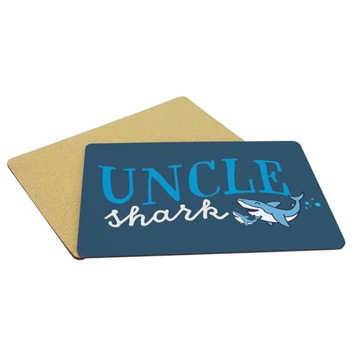 Sets de table bleu Uncle Shark dessous liège napperons mer 4 pcs - 5