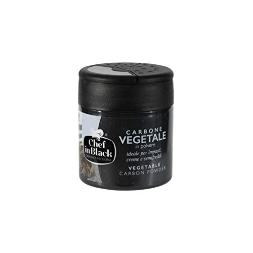 Carbone Vegetale (70g) carbone attivo E153, colorante alimentare nero, Chef in Black® Molini Spigadoro