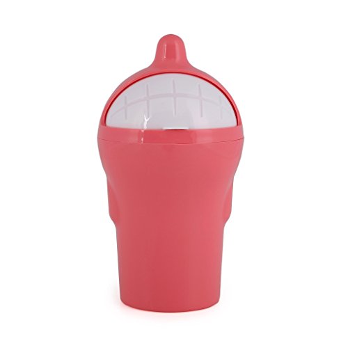 Crusar Plastic Trash Bin Mini Garbage Can for car Pink