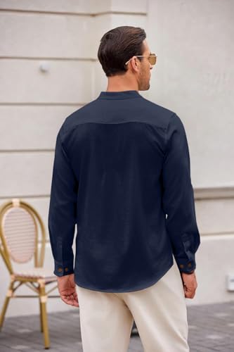 Image of Zombom Men's Kurta || Chinese Collar Long Sleeves || Straight Hip Length Kurtas || Short Kurta for Men || for Festival || Function || Occasion Wear Fancy Kurta for || Best Gifts for Men