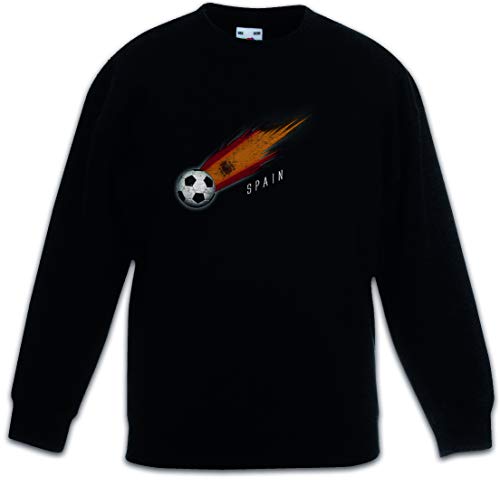 Sweat-shirt Espagne football enfants noir pour le sport et l'école