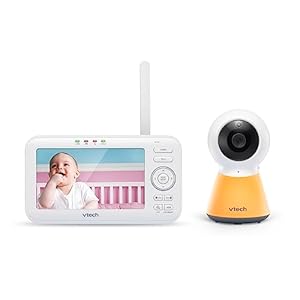 VTech Videobabyfoon VM5254, Hoge Resolutie, Helder Geluid, LCD-Scherm, Nachtzicht, Intercom, Slaapliedjes, Nachtlampje, Bereik tot 300 meter – Duitse Versie