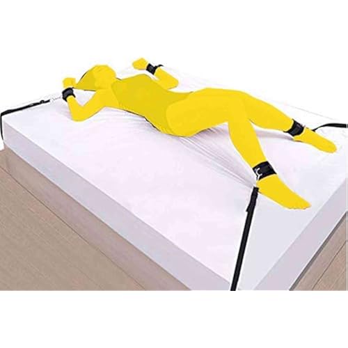 Bed Restraints for Queen Size Bed King Bed bonage Kits for Adults Couples Sex Ties Ankle Wrist Straps for Adult Play Queen Bed BDSM Bondage Restraints Sex Handcuffs Set Bedroom Women Toys Sweater