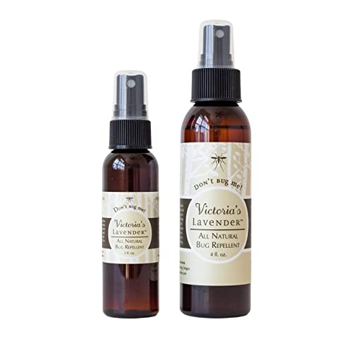 Victorias Lavender Dont Bug Me Insect Spray Bug Spray to Keep Mosquitoes Away DEET-Free Aloe Vera Essential Oils and Eucalyptus Lavender Scent Hiking & Camping Essentials 2 Oz + 4 Oz
