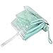 flexman Cherry Blossoms Umbrella, Fashionable Transparent Windproof Manual Folding Umbrella, Cute Cherry Blossom Floral Clear Bubble Umbrella with Alloy Handle, Princess Umbrella (Light Green)