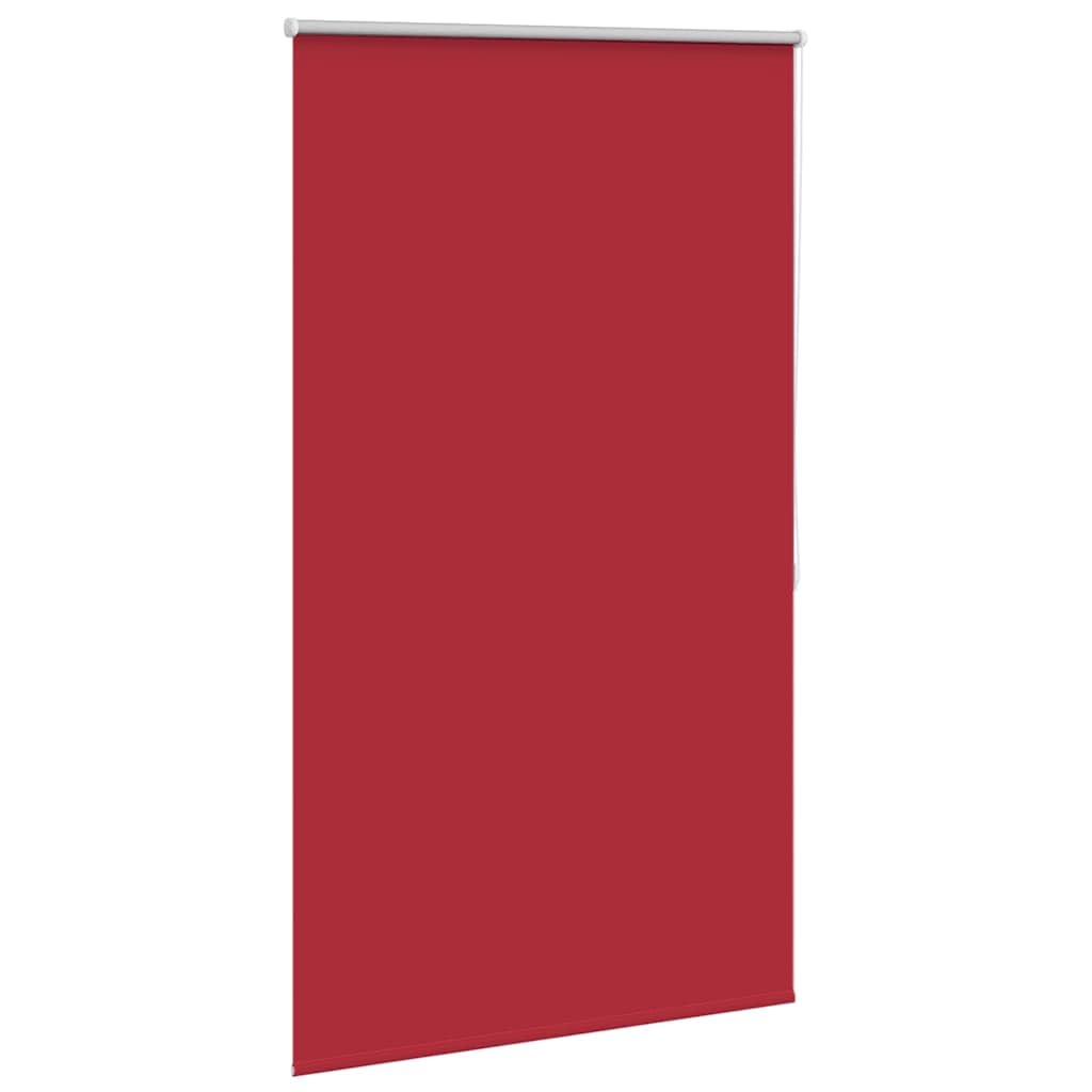 Tenda avvolgibile opaca, 124,4 x 175 cm, tessuto rosso | Rivestimento riflettente argentato, blocco totale della luce, montaggio a parete o soffitto, catena laterale sinistra o