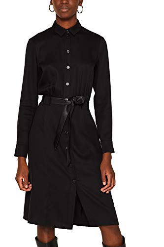 Preisvergleich Produktbild ESPRIT Damen 109Ee1E025 Kleid, Schwarz (Black 001), (Herstellergröße: 40)