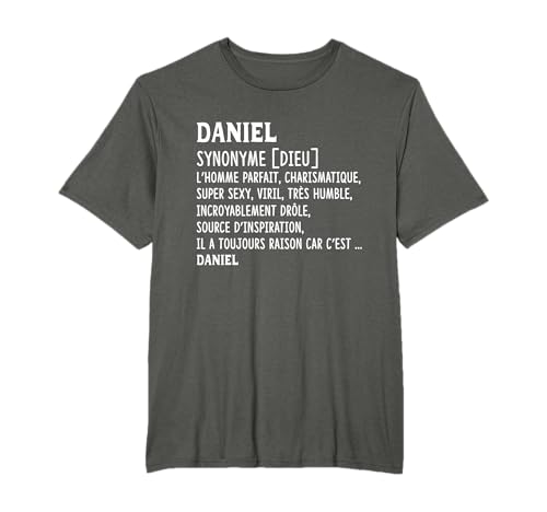 Homme Humour Prénom Personnalisé Daniel Définition T-Shirt