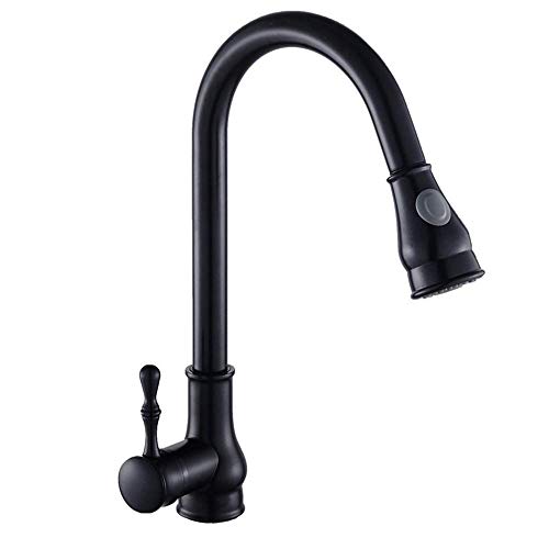 Mitigeur de cuisine extensible argent avec douchette et rotation 360