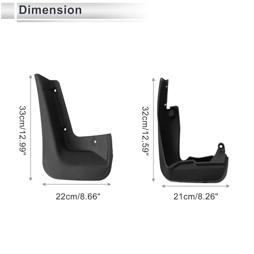 Image of X AUTOHAUX 1set Front and Rear Mud Flaps Splash Guards Mud Guards for BMW 3 Series(GT Coupe) 2013-2021 W /Mount Accessories
