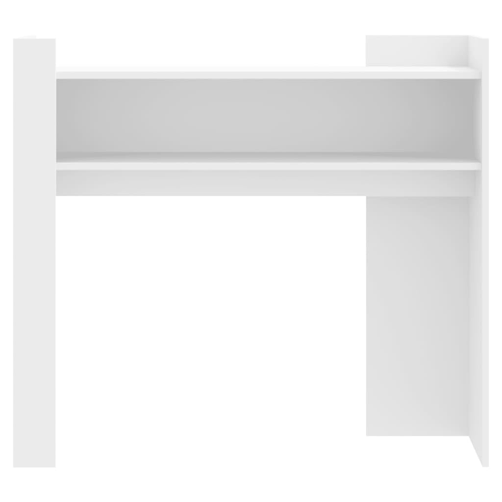 Biały Konsola Konsola Konsola 100x35x90 cm z półkami