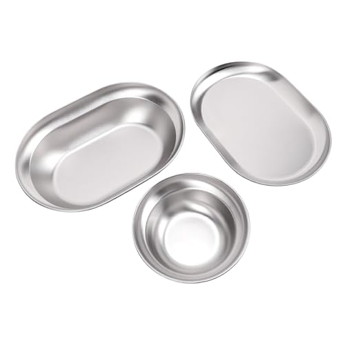 POCREATION Camping Mess Kit, 304 Acero Inoxidable Platos y Cuencos 3 Piezas miniatura 4