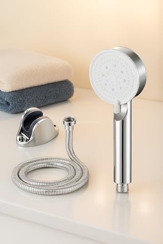 Busstier Turbo Duş Başlığı, Yüksek Basınçlı El Duşu, 5 Fonksiyonlu Duş Başlığı (Krom Turbo Set) - Görsel 3