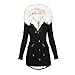 cllios Women's Warm Winter Coat Snow Ski Jacket Fleece Lined Military Jacket Women Faux Fur Hooded Coat Puffer Down Jacket Water Resistant Parka Women Outerwear with Pockets