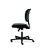 HON Volt Armless Chair, Ergonomic Adjustable Center-Tilt Recline, Leather Back and Seat, Swivel Desk Chair, Black