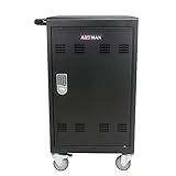 32 Device Charging Cart with Combination Lock, Laptop and Tablet Mobile Charging Cabinet for Up to 16.3
