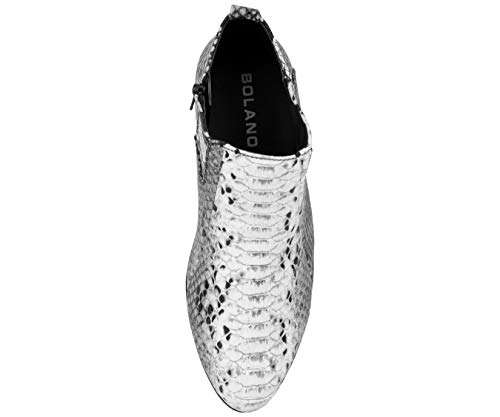 Bolano Adder Mens Dress Boots - Realistic Snake Print, Easy Zipper Slip On Ankle Boots4