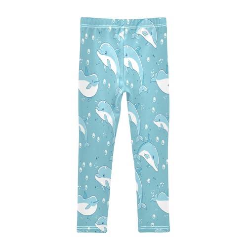 Toddler Girls Leggings Printed Yoga Pants Leggings Blue Dolphins for Kids2