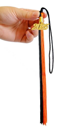Image of 2025 Tassel Graduation, Black and Orange Tassel 2025