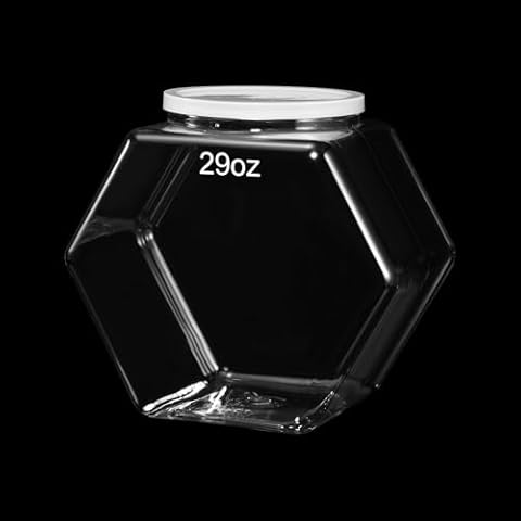 Uiifan Hexagonal Plastic Candy Jar Cover