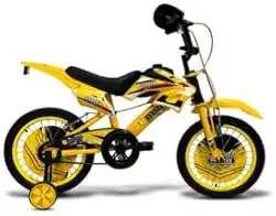 Bike Moto Cross Amarela Aro 16, Uni Toys, 1173