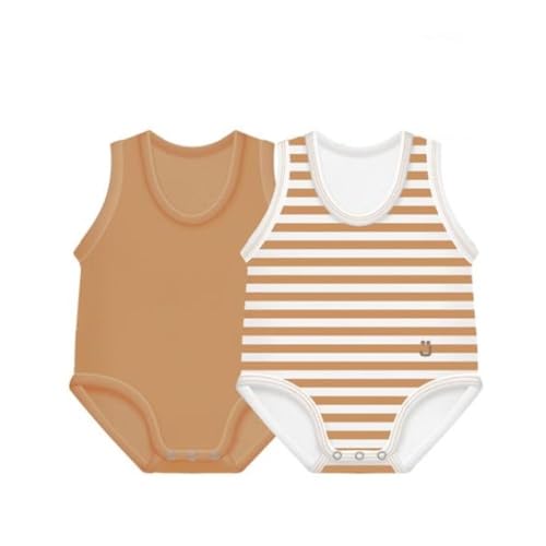 J Bimbi Pack 2 Pezzi Body Neonato Estivo 0-36 Mesi (Caramello)
