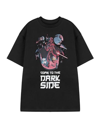 Star Wars Camiseta negra de manga corta para hombre | Camiseta gráfica con logotipo para hombre | Ropa clásica de película | Camiseta de algodón de cuello redondo | Mercancía con licencia para los