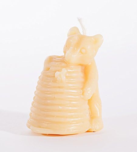 Pure Beeswax Candle - Bear on Honeypot Design - direct from the beekeeper