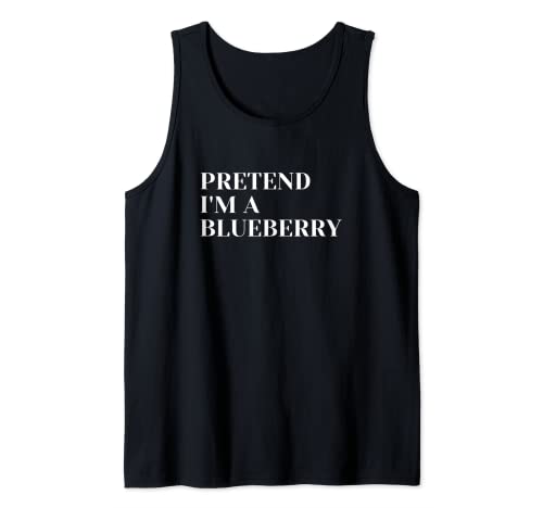 Funny Lazy Halloween Pretend I'm A Blueberry Gift Mujeres Hombres Camiseta sin Mangas