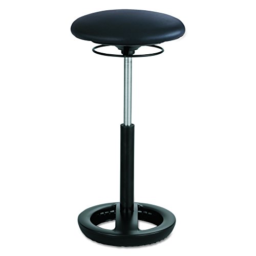 Image of Safco Twixt Active Movement Seating Chair, Ergonomic Support, Extended Height, Black Vinyl