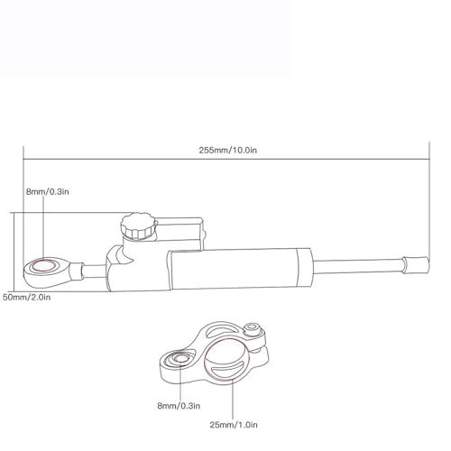 Support amortisseur direction carbone Kawasaki Z800 stabilisation direction