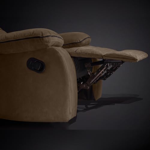 Image of Duroflex Avalon Grande - Recliner Chair| 3 Recline Modes with 3-Zone Back Support| Premium Suede Fabric| Plush Seating with Foam & Spring Support| 3 Year Warranty - Brown