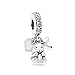 ZHANGCHEN 925 Perle en Argent Sterling Ours en Peluche bébé trésors Pendentif breloque Ajustement Mode Femmes Pandora Bracelet Bracelet Cadeau Bricolage Bijoux