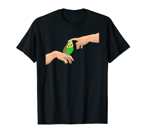 Perruche verte drôle mignonne Budgerigar Michelangelo perruche T-Shirt