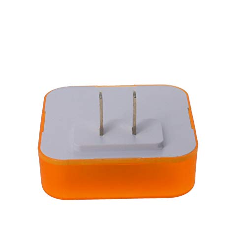 Image of Othmro ABS L62xW62xH40 Plug-in Night Light Warm Light LED Christmas Light Bulb Bed Lights with Auto Dusk-to-Dawn Sensor for Bedroom Kitchen Hallway Orange US Plug 4Pcs