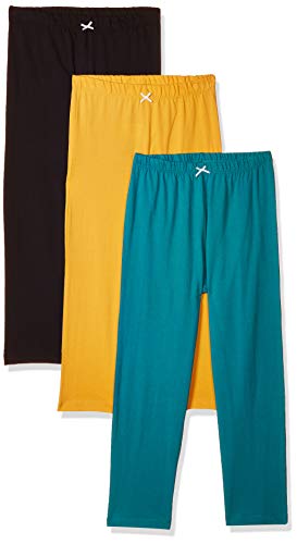 Image of Amazon Brand - Jam & Honey Girl's Pack of 3 100% Cotton Comfortable & Durable Knitted lightweight Pajama /TrackPant