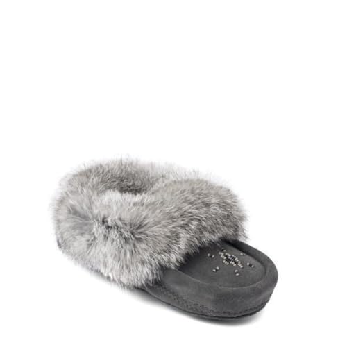 Manitobah Mukluks Kids Mini Moccasin Slipper, Wild Rose, Youth 2