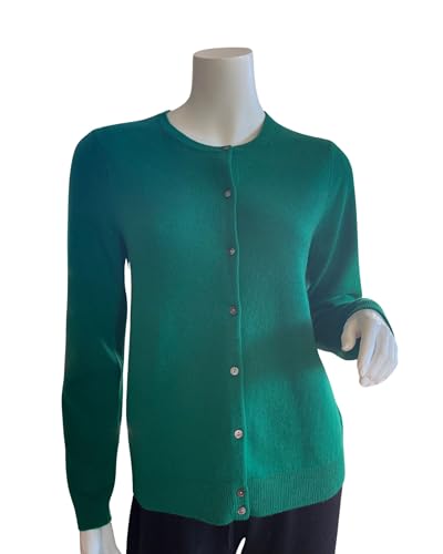 Image of Women's 100% Cashmere Button Front Long Sleeve Cardigan Sweater. Comfort, Luxury, and Insulation, Soft Silky Texture