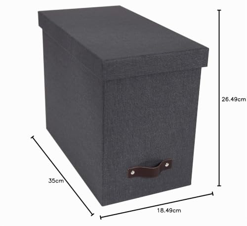 Caja archivadora Bigso Box de Sweden negra con 8 carpetas colgantes 5