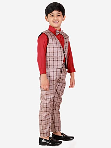 Image of Pro-Ethic Style Developer Boy's Cotton 3 Piece Suit for Boys | Kids Wear Suit Set Coat, Pant, & Shirt (S-124)