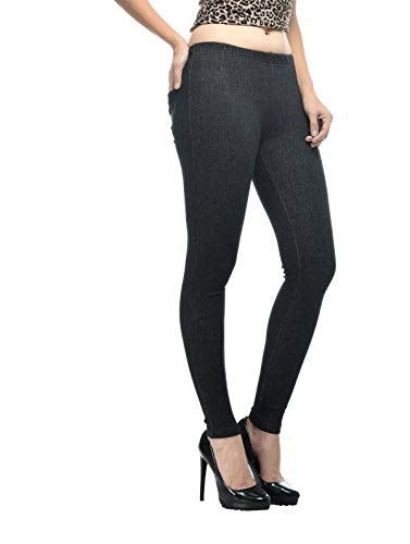 Image of Frenchtrendz Women's Slim Fit Mid Rise Stretchable Cotton Modal Spandex Jegging Pull On