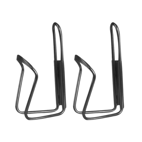 ANDINUS Set de 2 Portabidones de Aluminio para Bicicleta - Soporte Lateral para Botella de Agua, Ultraligeros, Resistentes - Compatibles con MTB/Carretera/Ruta y Bicicletas Plegables - Color Negro