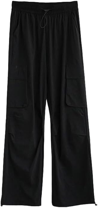 JYHBHMZG Women's Spring Summer High Waist Wide Leg Lightweight Hiking Sports Cargo Pants Long