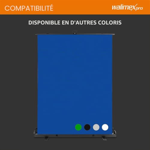 Fond Enroulable walimex Pro Gris 155x200cm Arrière-Plan Visioconférence - 5