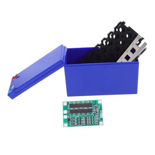 Custodia Batteria per Batterie con Protezione Integrata e Porta Bilanciamento Scatola plastica Resistente per Kit DIY Compatibile con Biciclette Elettriche Backup