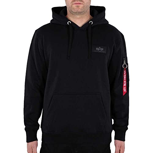 ALPHA INDUSTRIES Back Print Hoody Camo Print Kapuzensweat für Herren Black/White Camo