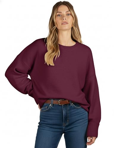 Image of Buauty Womens Oversized Long Sleeve Crewneck Fall Sweaters Chunky Fuzzy Knit Pullover Clothes 2025 Trendy Outfits